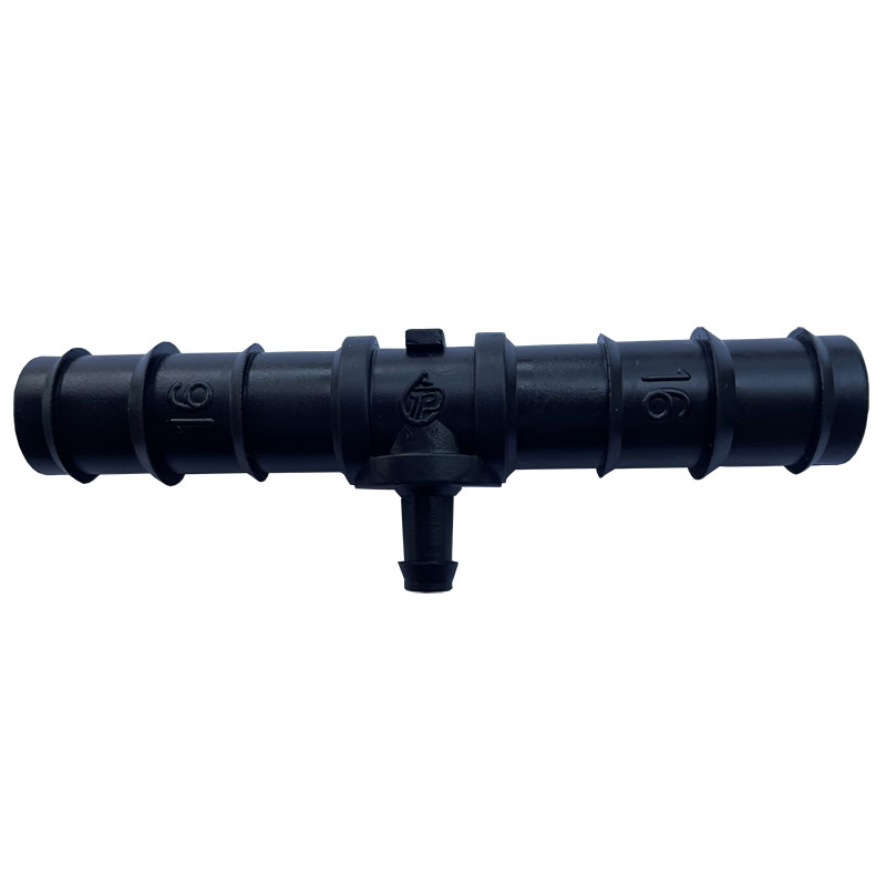 Chữ T giảm ống nhựa LDPE 12mm ra ống LDPE 6mm trong hệ thống phun thuốc trừ sau tự động